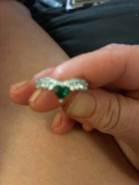 Pear Cut V Shaped Sterling Silver Ring - Jeulia Jewelry
